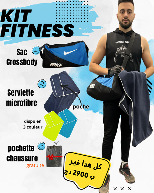 kit fitness ( sac + serviette + pochette )